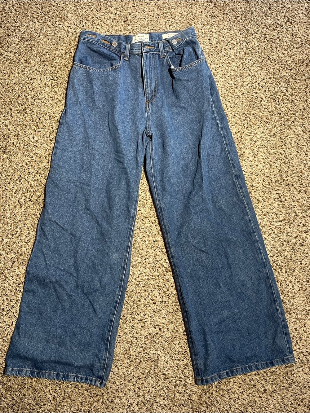 Cotton On Wide-Leg High-Rise Jeans - Medium Blue